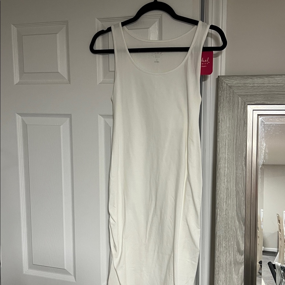 Isabel maternity white dress